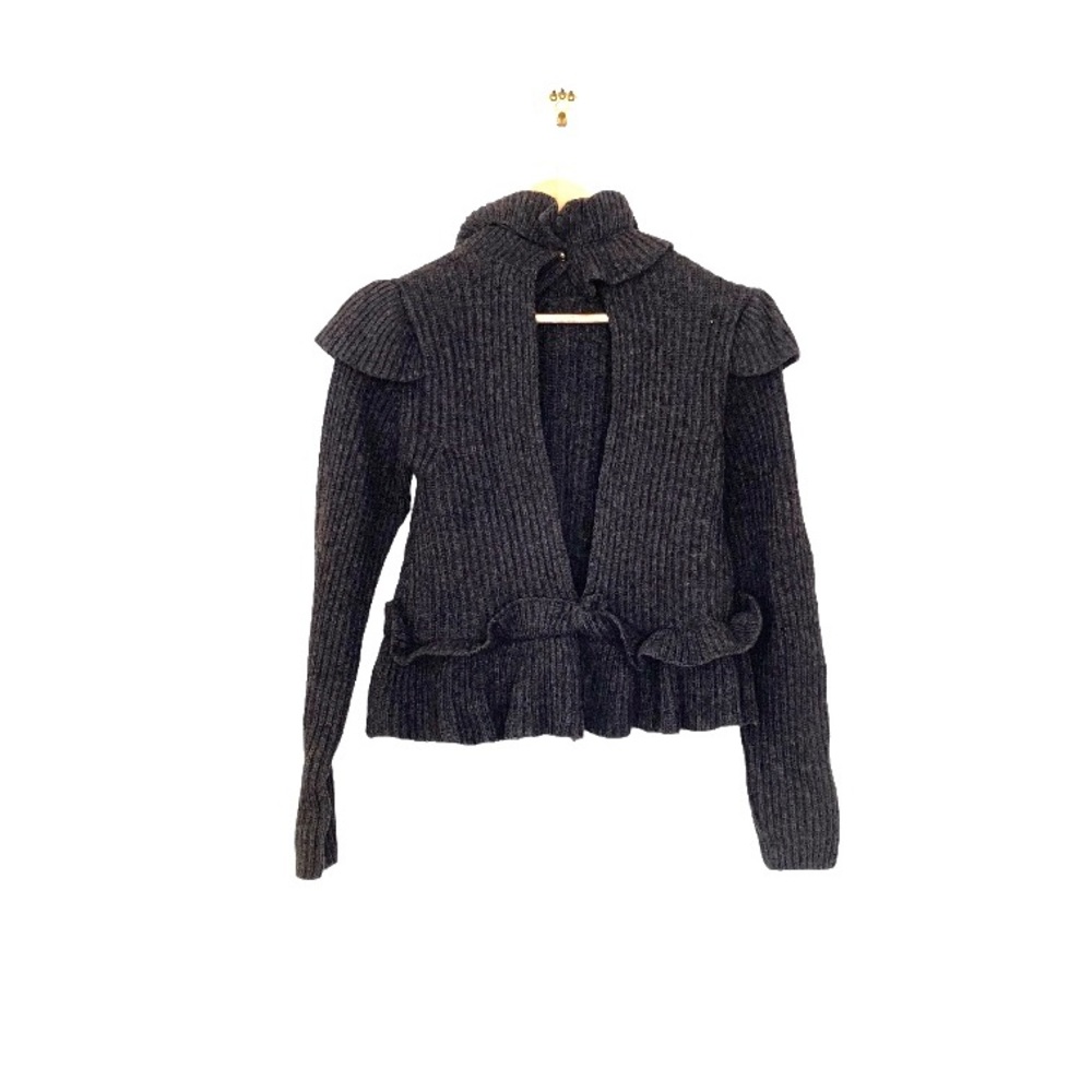 Ganni Gray Wool Rib knit Sweater - Picture 3 of 8